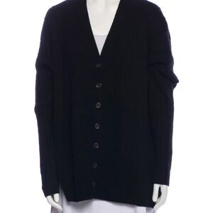 Reformation Black Giusta Cardigan Sweater